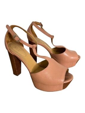 See By Chloe Vela Light Pink-Nude Platform‎ High Heels Sandals Sz 38.5/US 8.5